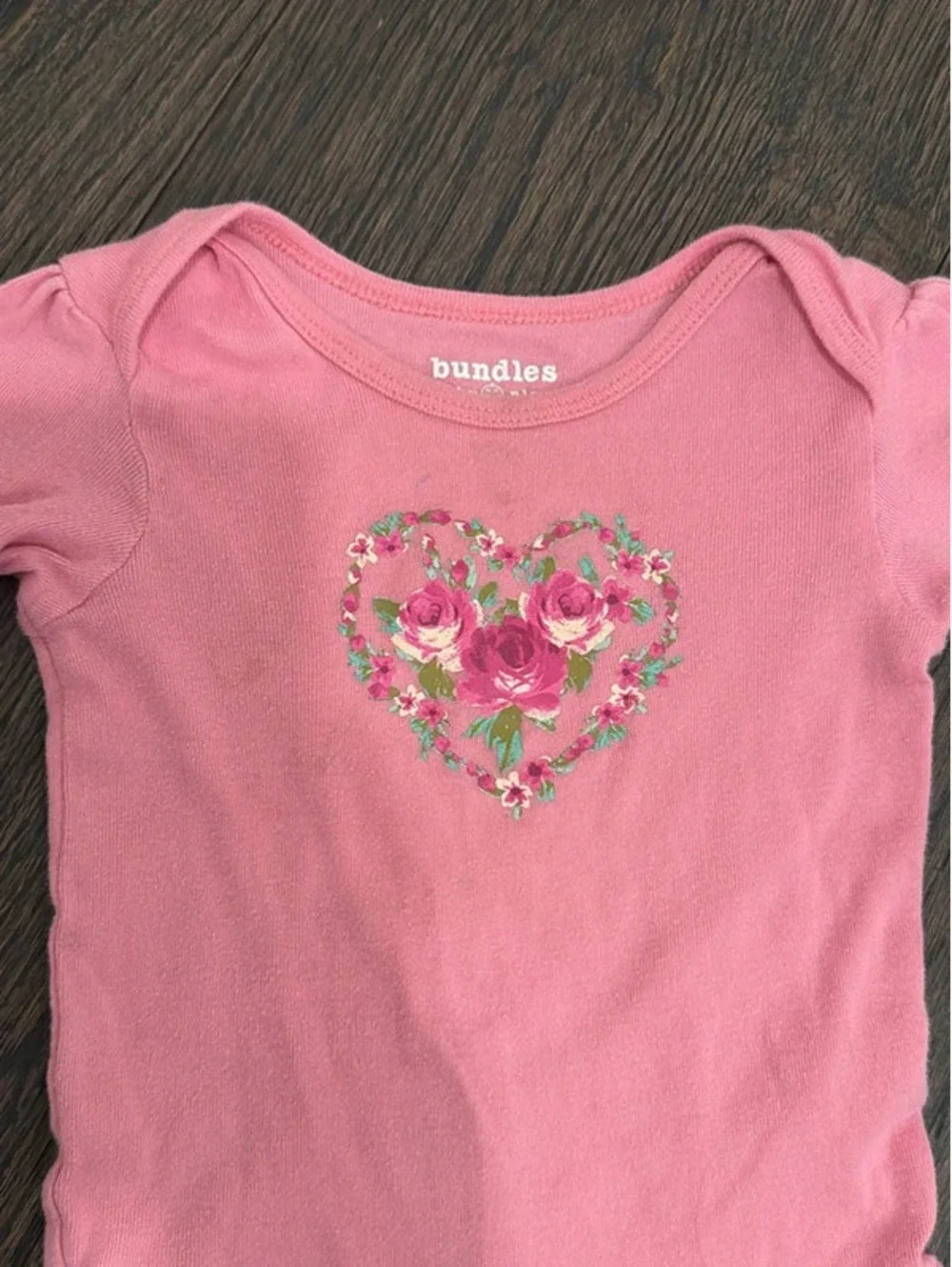 2 baby girl onesies one 18M and 12-18M carters and bundles baby place